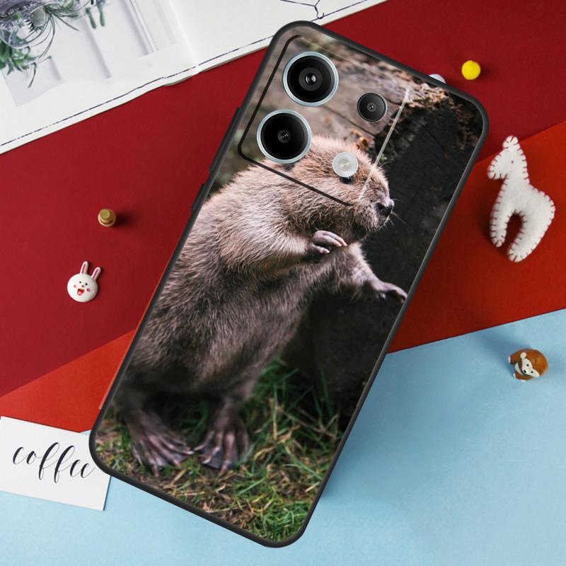 Animal Beaver Case For Xiaomi Redmi Note 14 12 11 10 13 Pro 15 Pro Plus Redmi 15 14C 10C 12C 13C 15C Cover