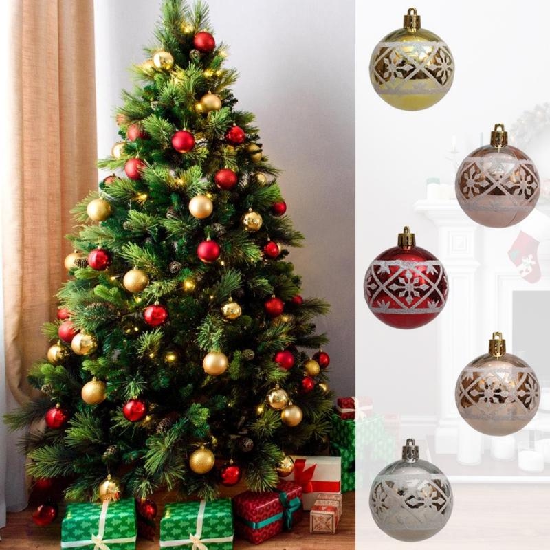 10Pack Shatterproof Baubles Hanging Ornament for Christmas Tree Decorations Christmas Tree Pendant Festival House Decors