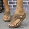 Fashion New Women's Slippers Casual Flower Hollow Wedge Beach Shoes Outdoor Fashion Platform Comfortable Non-slip Sandals Plus Size 43
