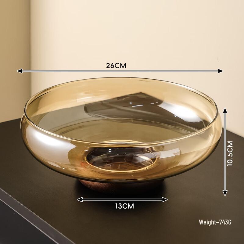 

Ru Han Glass and Acacia Wood Fruit Plate