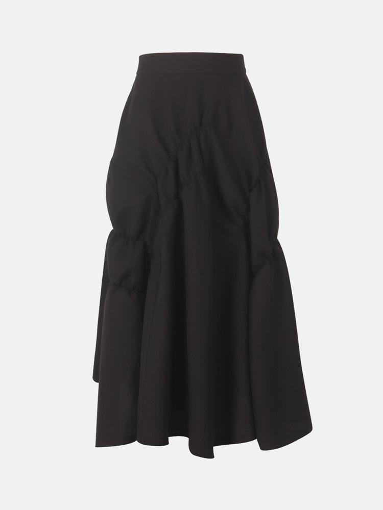 LBYL Black Volume Elastic Skirt