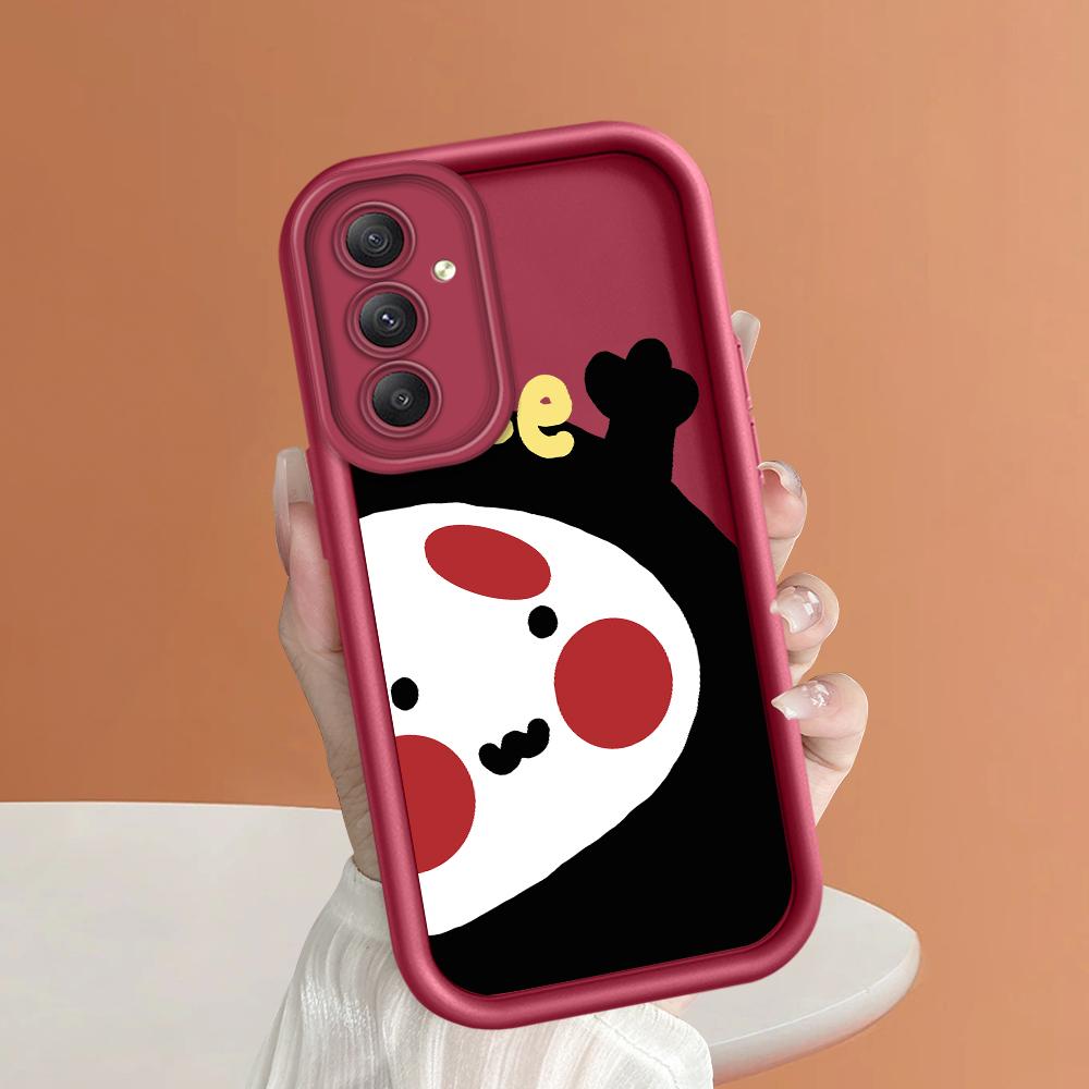 

Мягкий силиконовый квадратный чехол с рисунком лестницы для телефона, полное покрытие, противоударный защитный резиновый чехол для камеры для Samsung Samsung A06 темно-красного