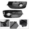 RSQ3 Style Honeycomb Front Fog Light Covers Fit Q3 2013-2015 Gloss Black