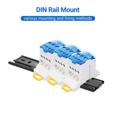 1 Pack 6 Positionen Schraube Terminal Streifen Blöcke mit Abdeckung Junction Box Zweig Box Din Rail Terminal