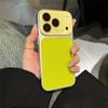 Creative Large Window Color Blocking PU Leather Case for iPhone 13 17 ProMax 16 15 14 Pro Max Glass Lens Protective Cover Fundas