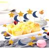 Navy-Blue Moon Gold Star Confetti - 300pcs Glitter Twinkle Little Star Table Confetti Eid Ramadan Mubarak Decoration Birthday Wedding Baby Shower