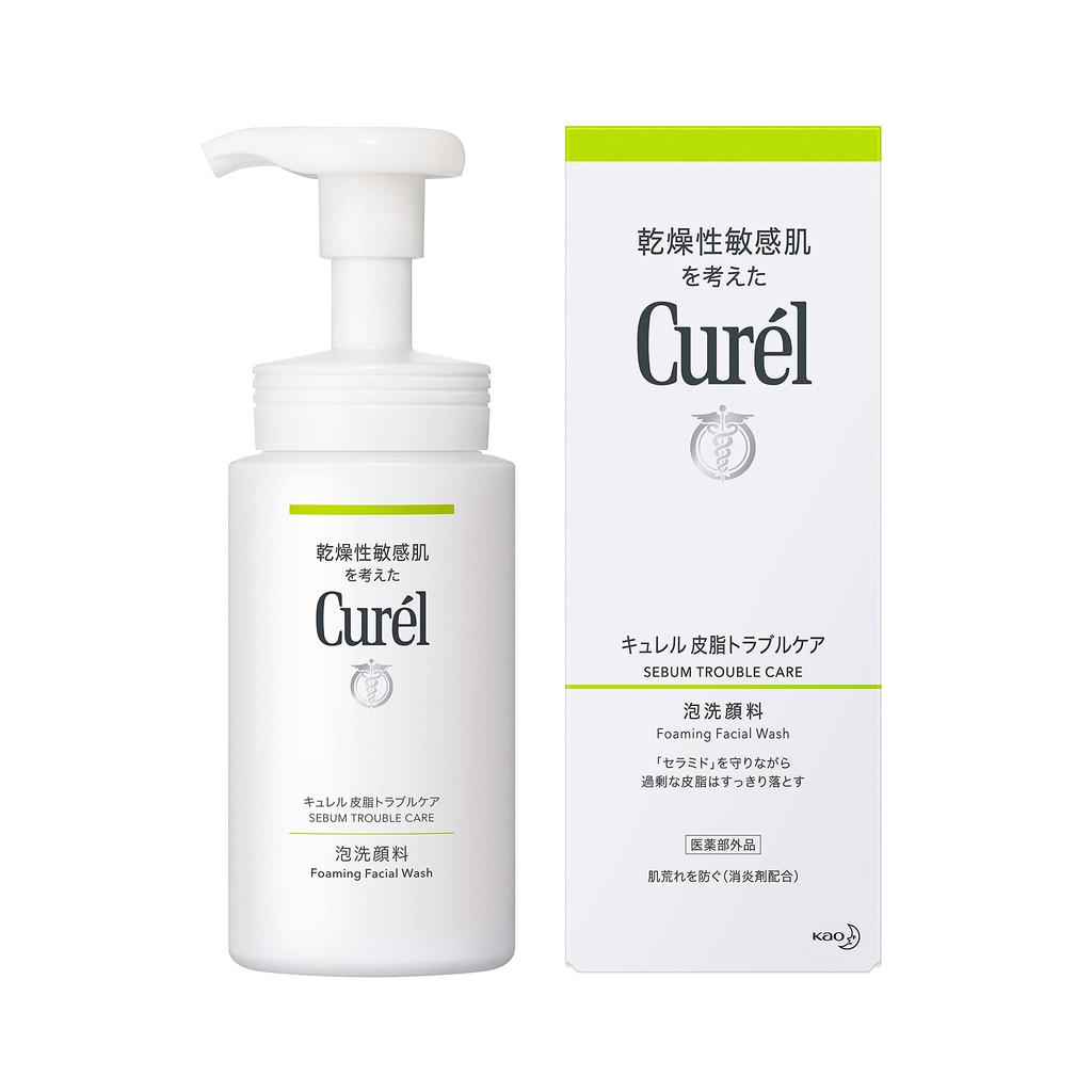 Curel Sebum Trouble Care Foaming Face Wash 150ml - Control Oily Skin