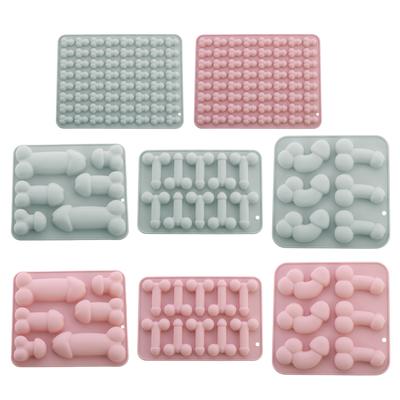 Originelle Penis-förmige Silikonform zum Backen: Wiederverwendbare Körperteil-Kuchenform für Schokolade, Kekse, Eis am Stiel & Süßigkeiten