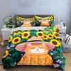 Cute Cartoon Dog Pattern Decor Bedding Duvet Cover Set Duvet Cover Pillowcases  (1*Duvet Cover 2*Pillowcases, Without Duvet Insert)