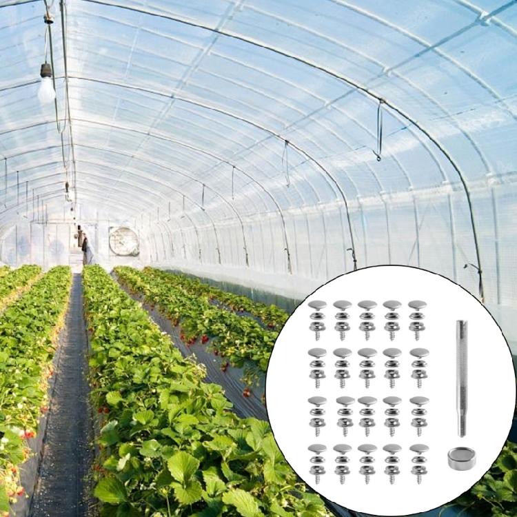 62 Piece Stainless Steel 10mm Screw Clip Fastener Set Durability Corrosion Proof Hardware Kit For Tents Boats Tarps