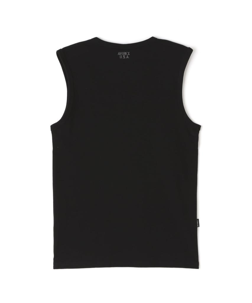AVIREX DAILY NO SLEEVE SHIRT Men's M 010 Black 783-4935001