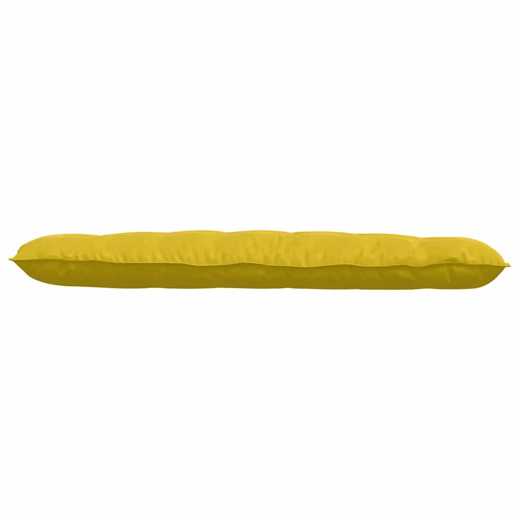 Back Cushion Yellow 160 x 50 cm Cord Fabric