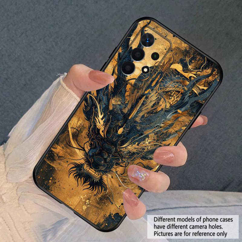 Golden Dragon For Samsung A03 Core A 04 05 06 12 14 15 16 22 23 Galaxy A25 26 4G 34 35 52 53 56 71 73 90 5G soft phone case