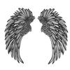 Metal Angel  Wall Decor with Lights Double Sided Warm Light Frosted Angel  Wall Sculptures