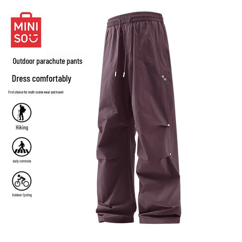 

MINISO Men s Summer Casual Straight Leg Paratrooper Pants XL