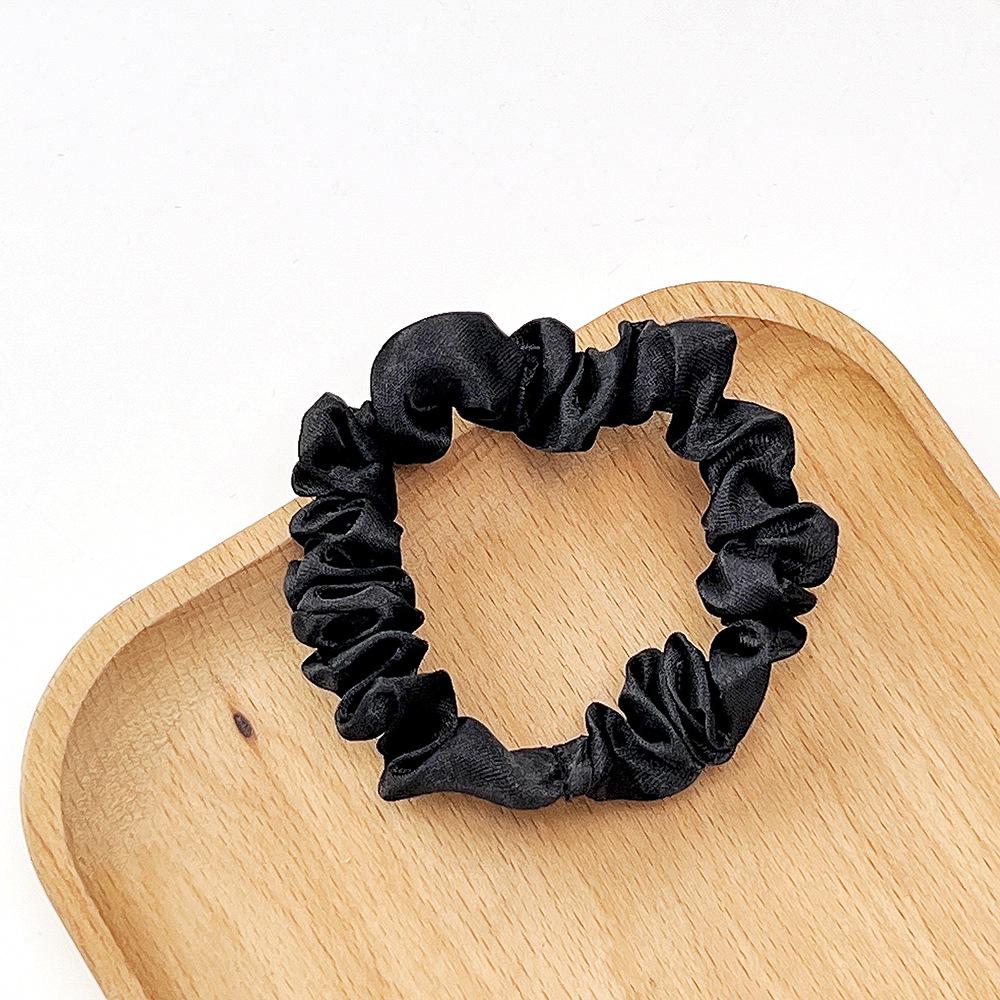 Korean Pleated Satin Hair Ring - Fashionable Elastic Headband for Ponytails