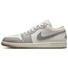 Air Jordan 1 Rutschfest Abriebfest Niedrig geschnitten Vintage Basketballschuhe Herren Beige Grau 553558-169