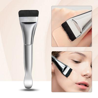 Pennelli Applicatori Maschera Viso Pennello Trucco a Doppia Estremità con Cucchiaino Piatto Setole Morbide Pulizia Viso Cura della Pelle Trucco Strumento di Bellezza