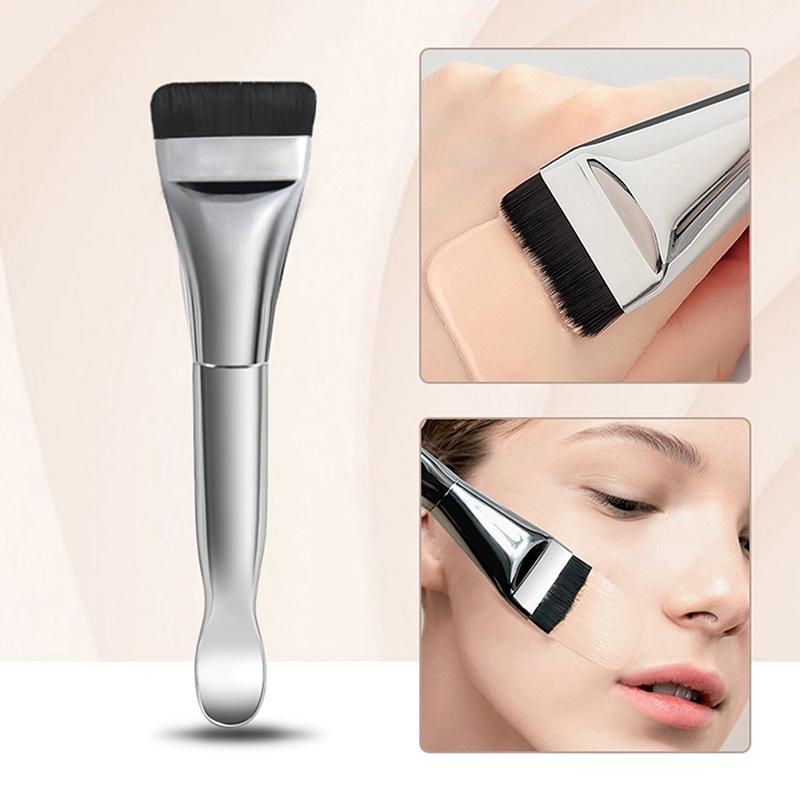 

Кисти-аппликаторы для масок для лица Двусторонняя кисть для макияжа с ложечкой Плоские Мягкие волосы Очищение лица Уход за кожей Макияж Инструмент для красоты onesize