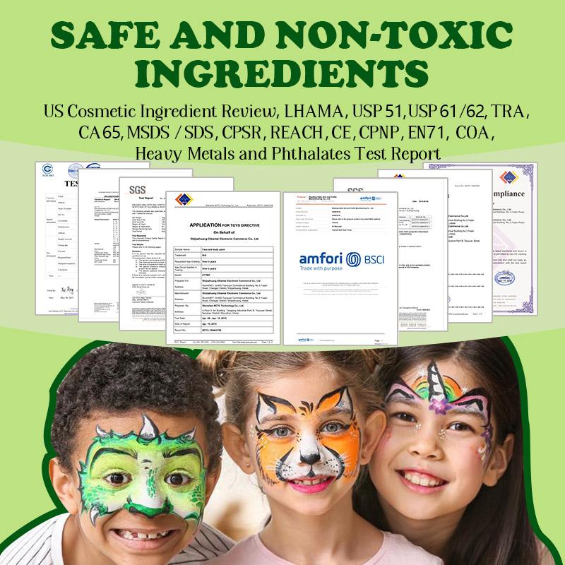 High Quality Professional Custom Special Unique  Body Art Templates Universal Self-Adhesive Face Paint Stencils
