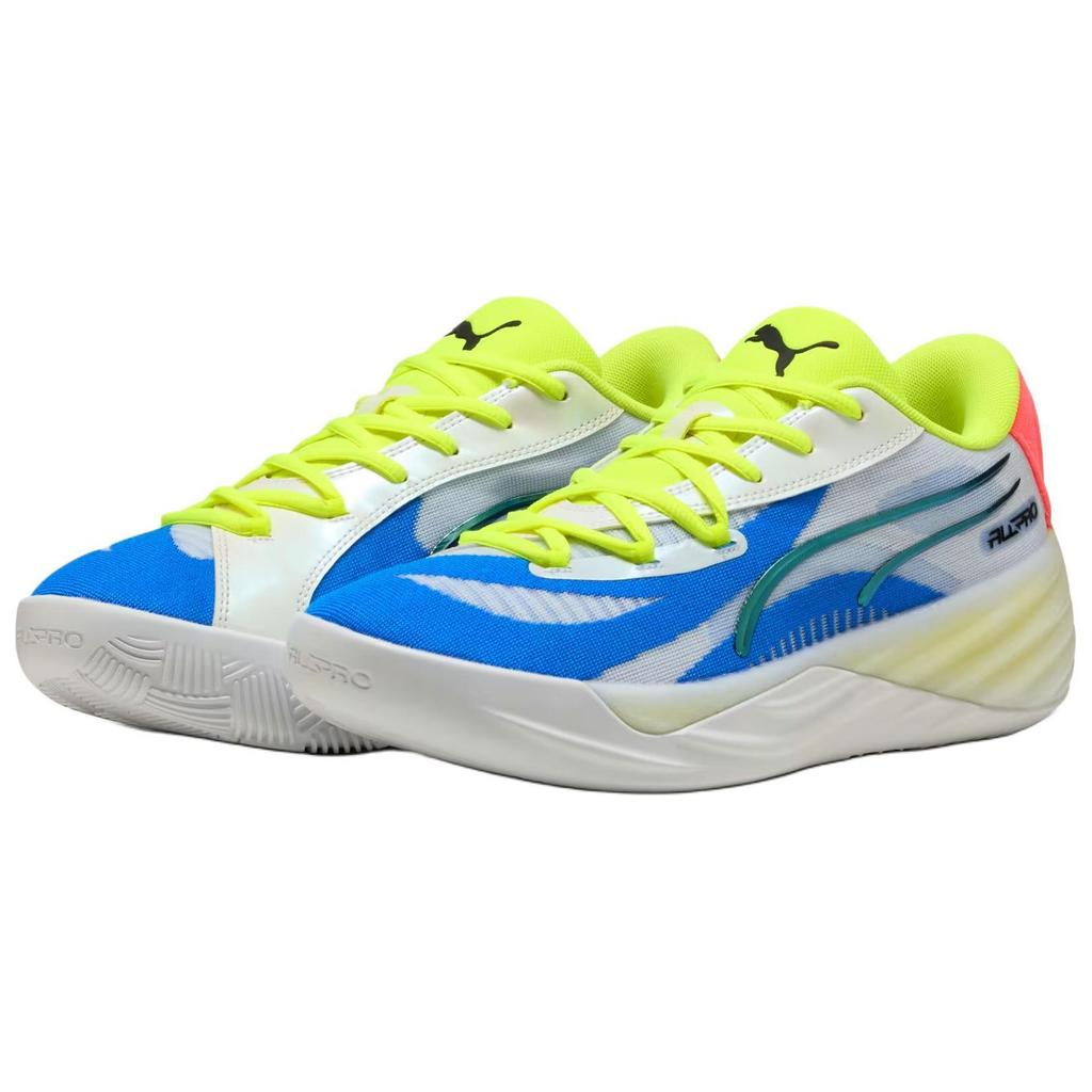 Puma All-Pro Nitro Color Tie Men Sneakers White Yellow-Alert Pink-Alert 311259-01