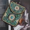 Bohemian Theme Pu Handbag With Magnetic Flap And Floral Accents For Daily Outings
