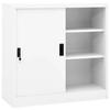 VidaXL Office Cabinet with Sliding Door Storage Cabinet Filing Cabinet Storage Furniture Home Interior White 335950