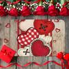 VIKAMA Valentine's Day Entrance Welcome Doormat Heart-Shaped Romantic Room Decoration Soft Comfortable Kitchen Bedroom Rug