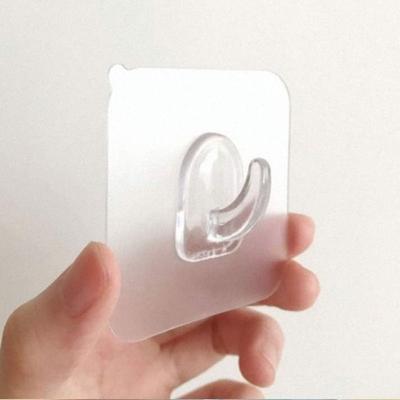 5/10 szt. Haczyki samoprzylepne wielokrotnego użytku Przezroczysty plastikowy haczyk do zawieszania Samoprzylepny haczyk ścienny Wodoodporny do domu Kuchni Łazienki Biura