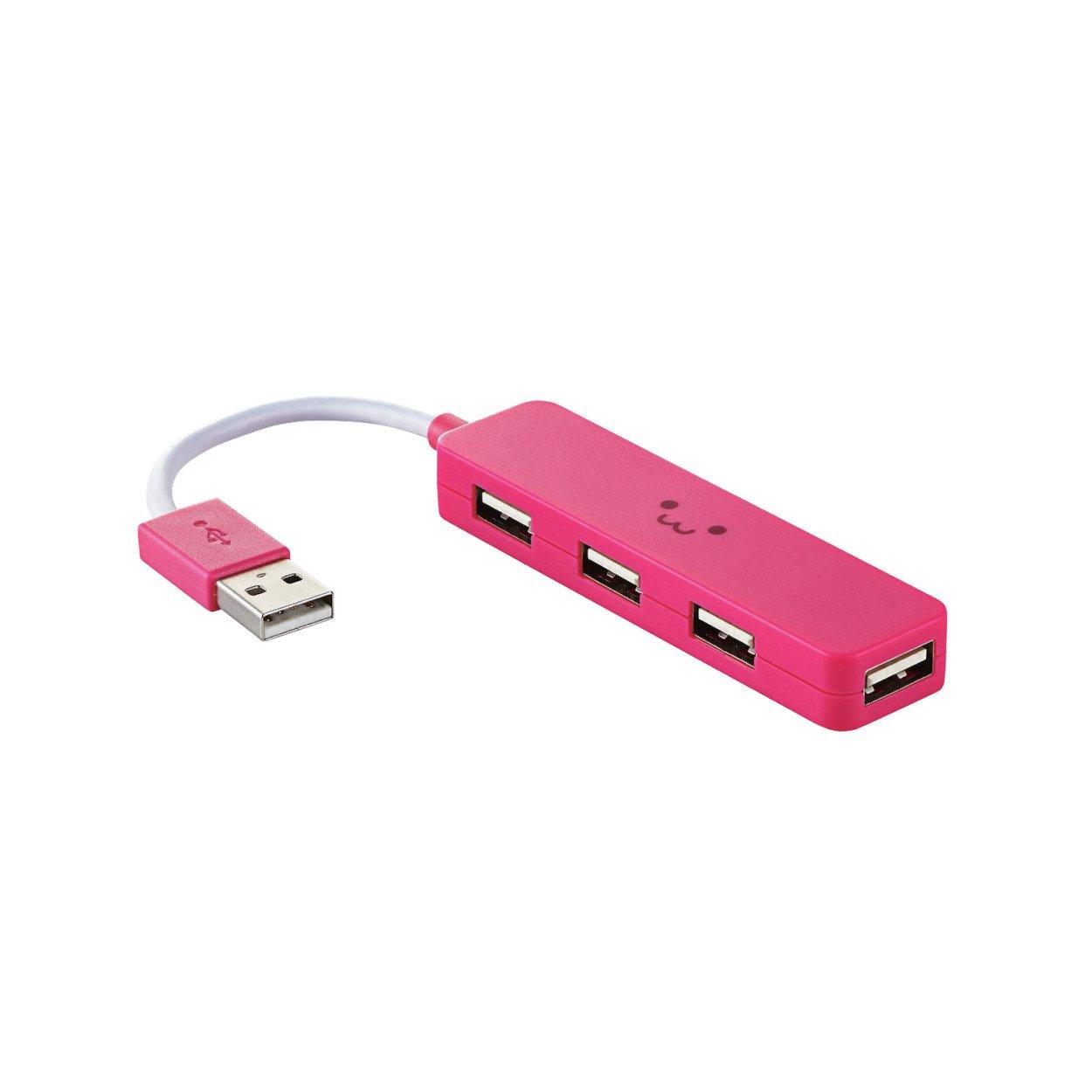 

ELECOM USB-хаб 4 порта с питанием от шины, работа с Nintendo Switch подтверждена, розовый 2.0 U2H-SN4NBF4PN розовый