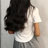 Women's Summer Korean Style Slim Lapel Tee - Solid Color, Short Sleeve, Casual Trend