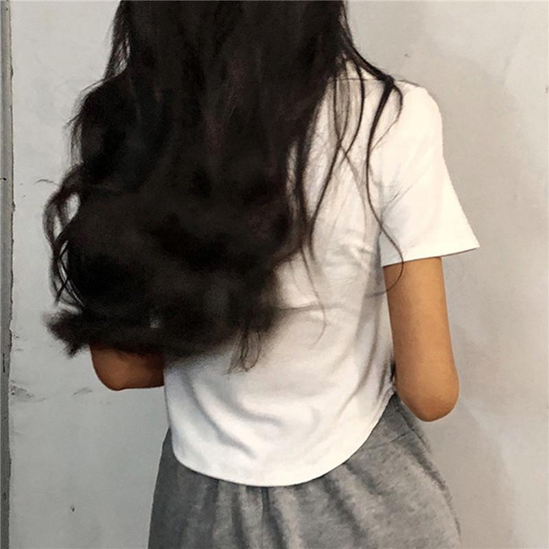 Women's Summer Korean Style Slim Lapel Tee - Solid Color, Short Sleeve, Casual Trend