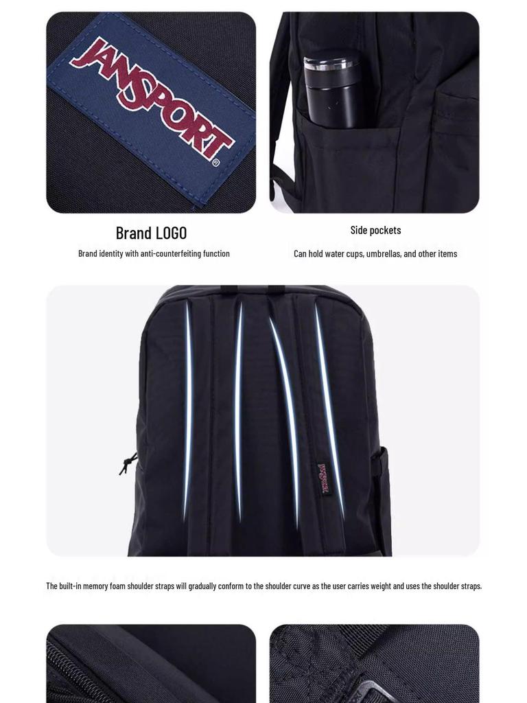 Jansport kuprinė paaugliams, vidurinės mokyklos ir koledžo studentams - Unisex, didelės talpos, universalaus stiliaus, mokyklinė kuprinė su skyriumi nešiojamajam kompiuteriui.