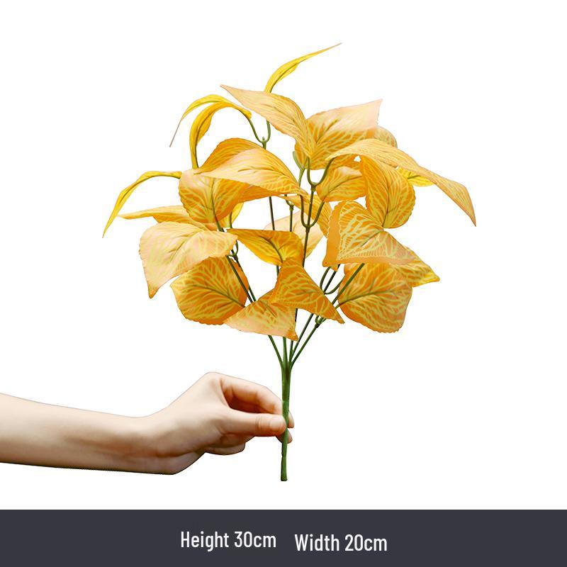 Künstliche Efeutute Grünpflanzen: Einzelstiel-Blumenarrangement für Wohnzimmer-Wanddeko