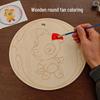 Handmade Zodiac Round Fan DIY Kit - Art Class Wooden Craft for Kids