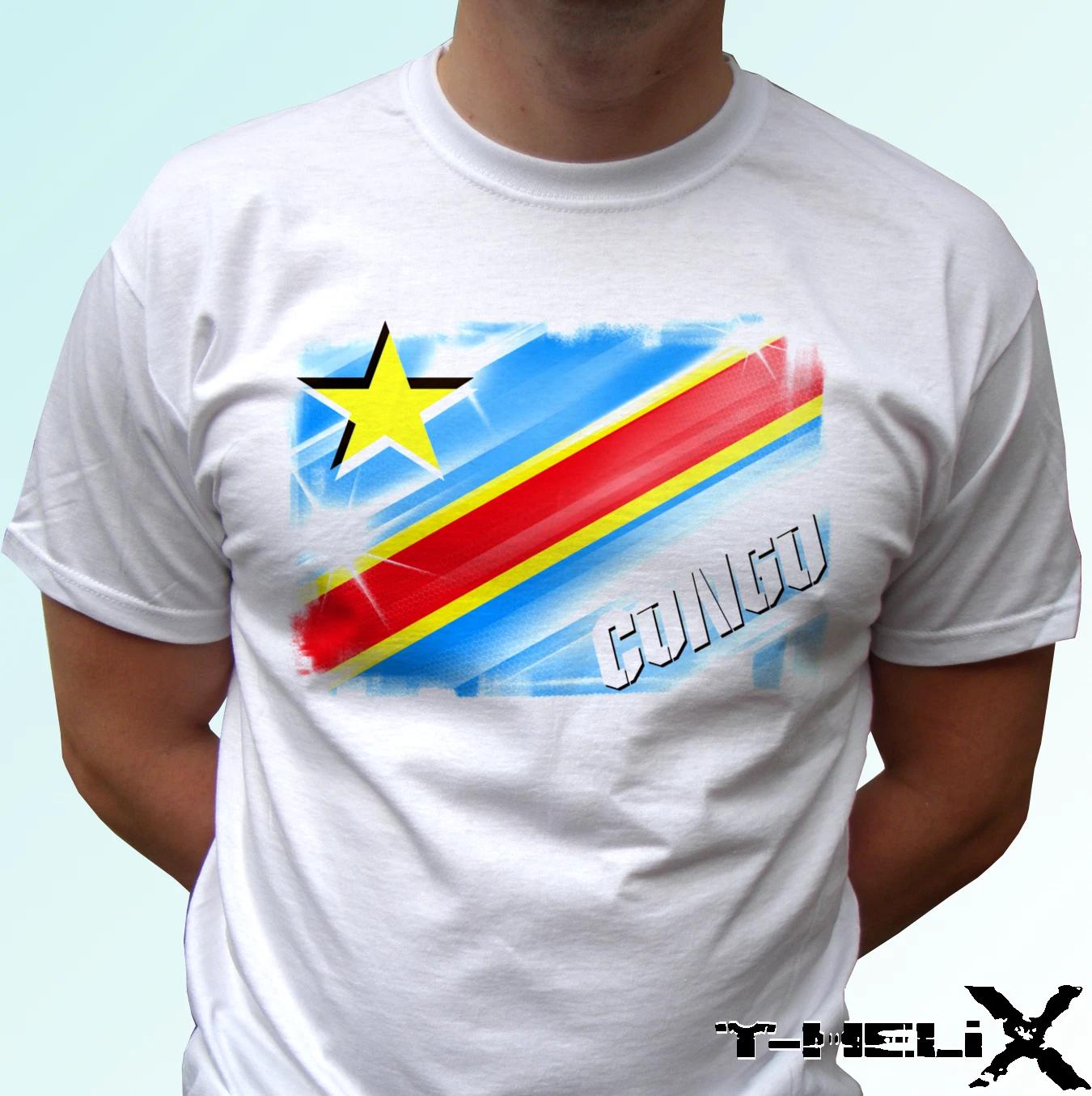 

Congo flag - white kids boys T-Shirt top country design - s s kids & baby sizes 140