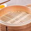 Dasoguy Premium 18cm Handmade Wooden Steamer with Two-Tier Steaming Basket for Dumplings, Dim Sum, Baozi, Rice, Vegetables, Meat, and Fish, Ideal for