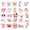 50 Cute Pig Stickers Suitcase Car Motorcycle Refrigerator Mobile Phone Waterproof Fun Cute Waterproof Stickers