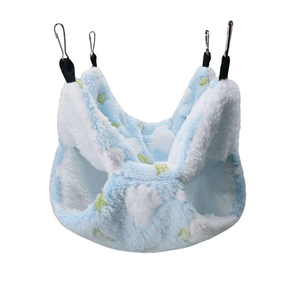 Soft Plush Guinea Pig Hammock Double Layer PET Sleeping Pouch Premium Hanging Warm Bed  Climbing