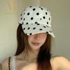New Soft-top Polka Dot Baseball Cap Adjustable Sun Protection Sun Hat Lightweight Versatile Peaked Cap For Women Men