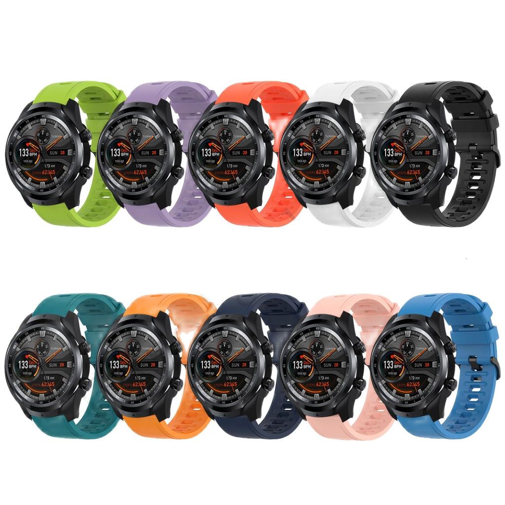 Silicone Band Strap For Ticwatch Pro 3 GPS / GTX / E2 / S2 / LTE Bracelet WirstStrap Band For Ticwatch Pro / Ticwatch E 2 Belt