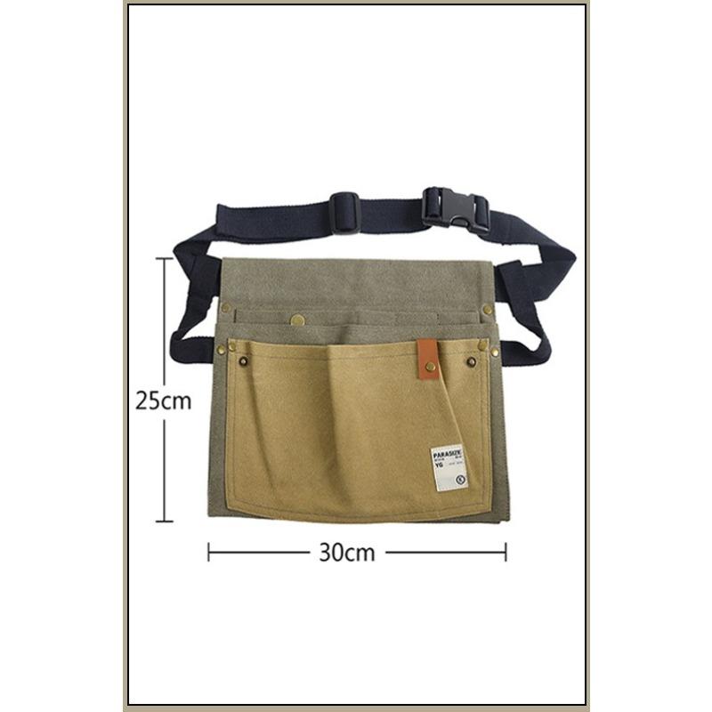Canvas Wear-Resistant Apron Fanny Pack, Special For Hydropower Carpentry, Portable Multi-Pocket Tool Storage Fanny Pack