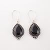 Black Onyx Gemstone 925 Sterling Silver Handcrafted Jewelry Drop/Dangle Earrings EE-164-17