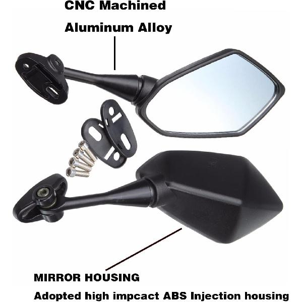 Mamiko Motorcycle Rear View Mirrors Compatible with CBR300R CBR500R CBR600 F4 F4I CBR600RR CBR1000RR CBR900 CBR919 CBR929 CBR954 VTR1000 GT125R
