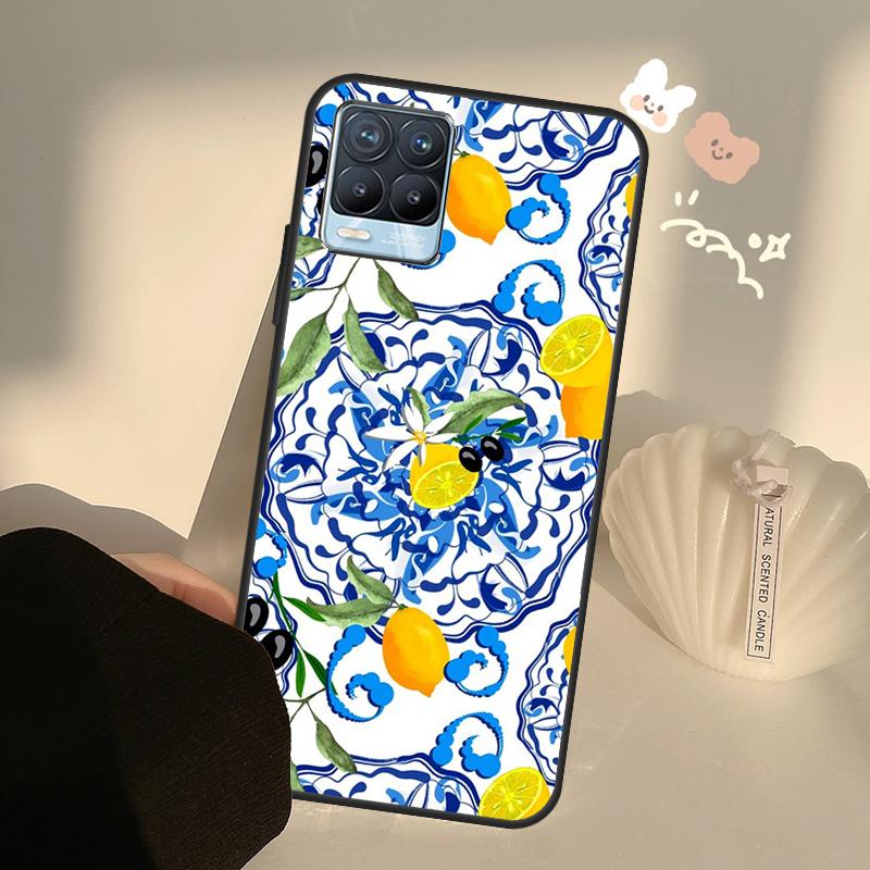 

Mediterranean Lemon Case For Realme GT7 Pro GT6 C65 C67 C61 C53 C55 C51 C25 C63 C71 C75 11 12 13 14 15 Pro Plus Realme 13 Pro Plus