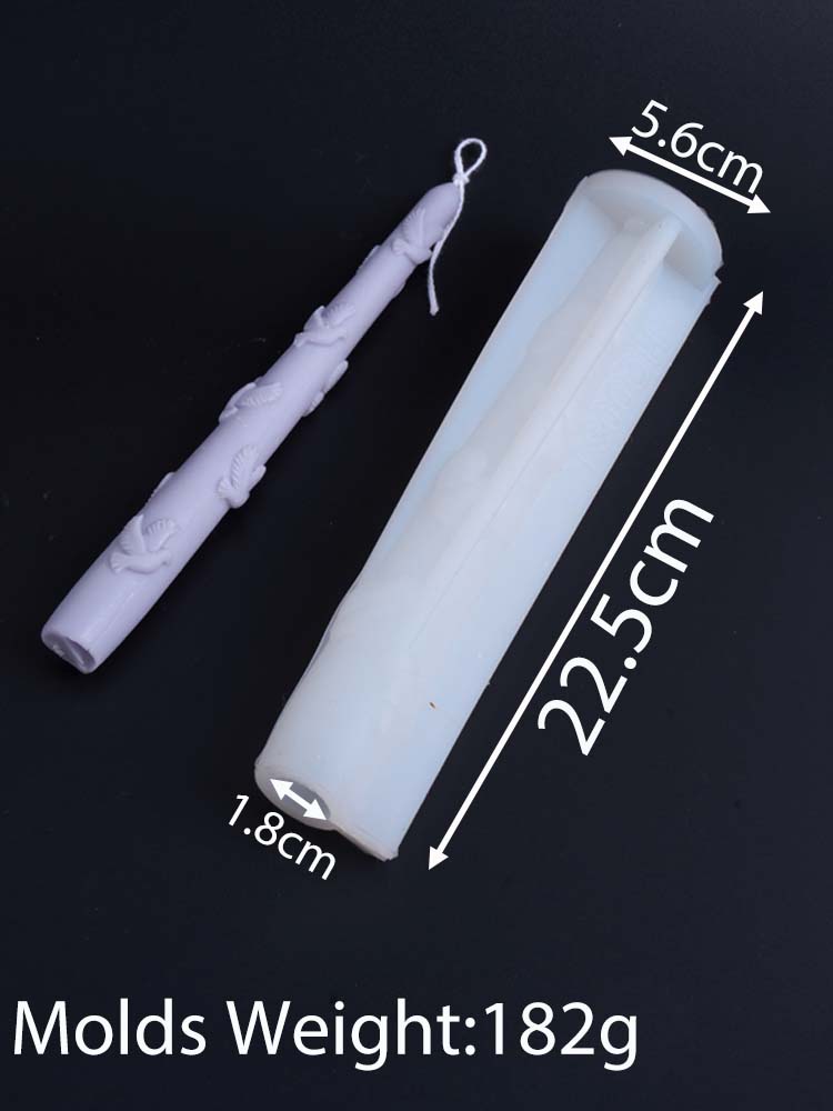

New Relief Long Rod Candle Mold DIY Home Dinner Ornament Bees Bird Coconut Tree Wax Craft Gift Making Aroma Soap Silicone Molds
