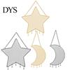 Earring Stud Grid Wall Hanger Jewelry Display Stand Exquisite Ornamental Space-saving Moon Star Shaped Wrought Iron Earrings Shelf for Bedroom