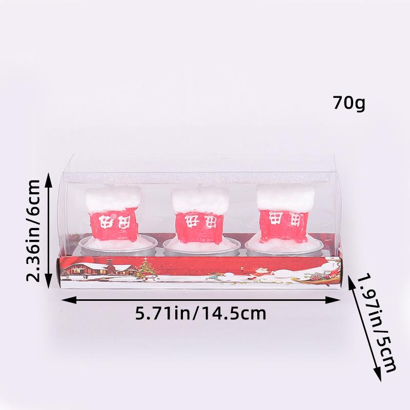 Mini Xmas Candles Navidad New Year Gifts Christmas Candles Santa Claus Snowmen Tin Cans Candle Christmas Decorations for Home