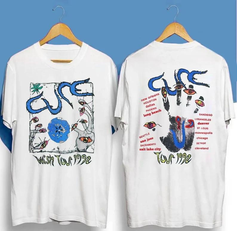 Футболка тура The Cure, Винтажная футболка унисекс The Cure Wish Tour 1992 года XXXL