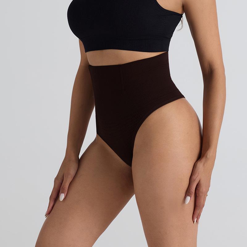 

Бесшовный утягивающий корсет большого размера: Трусики-стринги с контролем живота средней посадки, приподнимающие и формирующие бедра для женщин Extra Extra Large чёрный